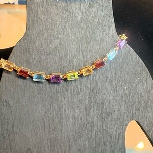 Vintage 10Kt . Multi-stone Bracelet